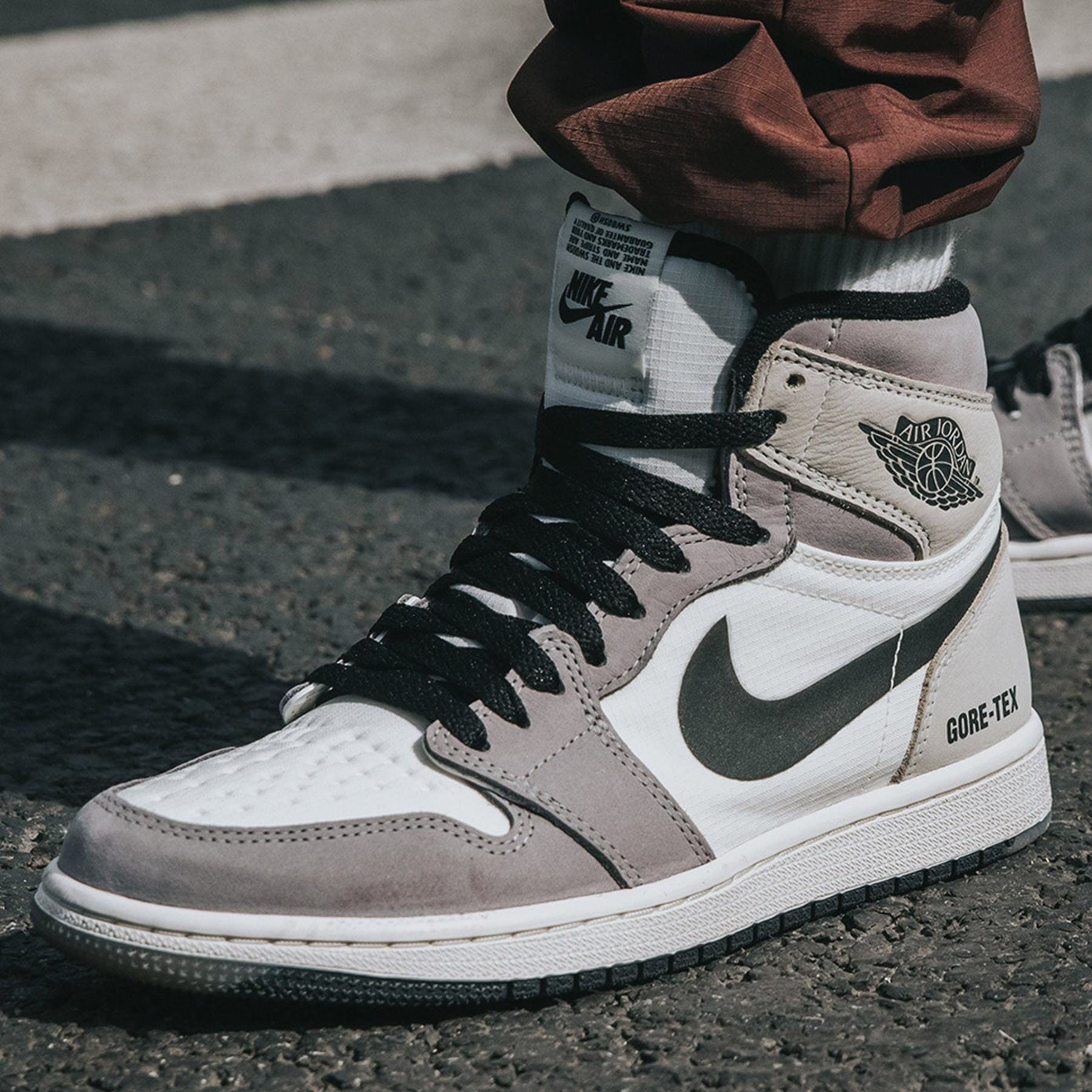 Air Jordan 1 High Element Gore-Tex 'Light Bone'- Streetwear Fashion - thesclo.com