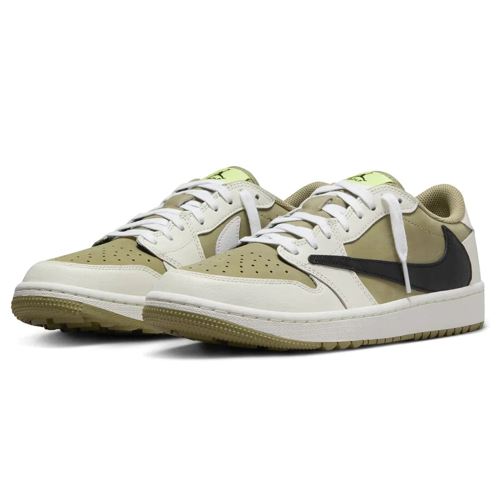 Air Jordan 1 Low Golf x Travis Scott 'Neutral Olive' - Streetwear Fashion - thesclo.com