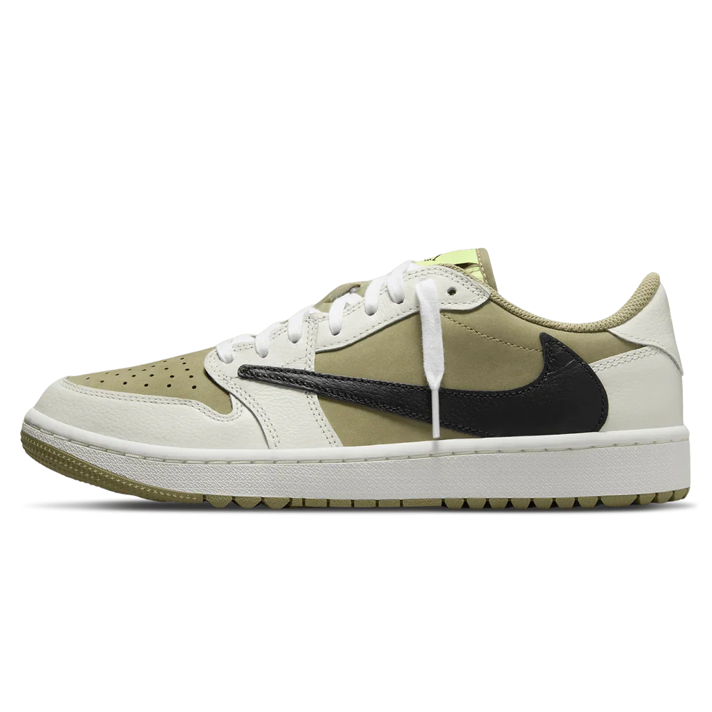 Air Jordan 1 Low Golf x Travis Scott 'Neutral Olive' - Streetwear Fashion - thesclo.com