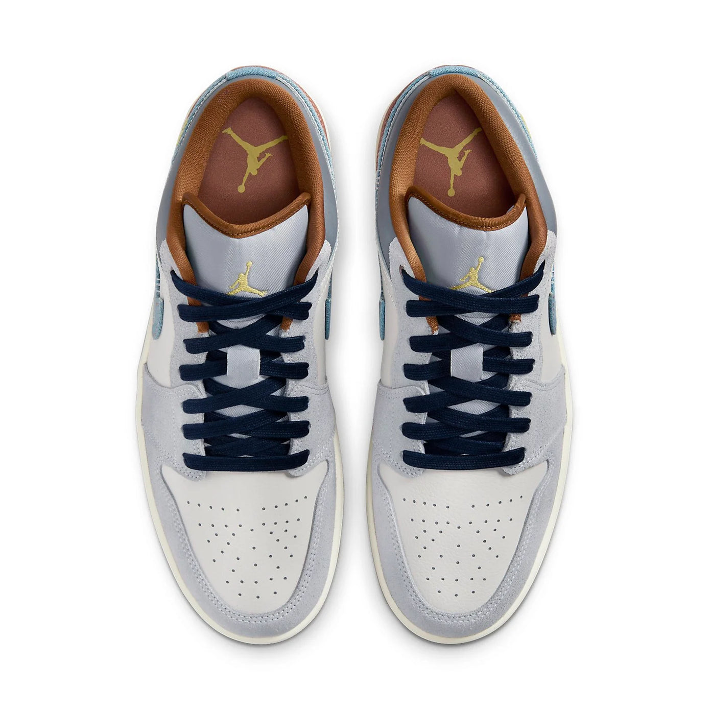 Air Jordan 1 Low SE Phantom Repaired Denim Swoosh - Streetwear Fashion - thesclo.com