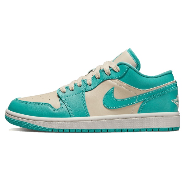 Air Jordan 1 Low Wmns 'Tropical Teal Sandy Beige'- Streetwear Fashion - thesclo.com