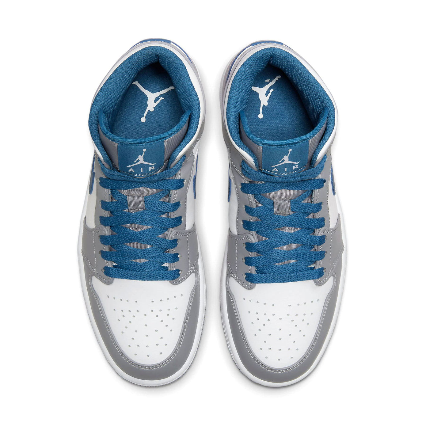 Air Jordan 1 Mid 'Cement True Blue'- Streetwear Fashion - thesclo.com