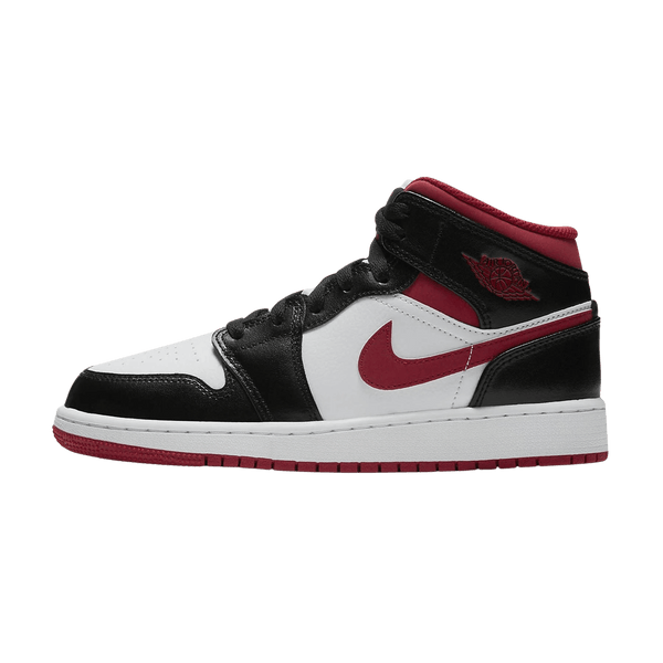 Air Jordan 1 Mid GS 'Black Gym Red'- Streetwear Fashion - thesclo.com