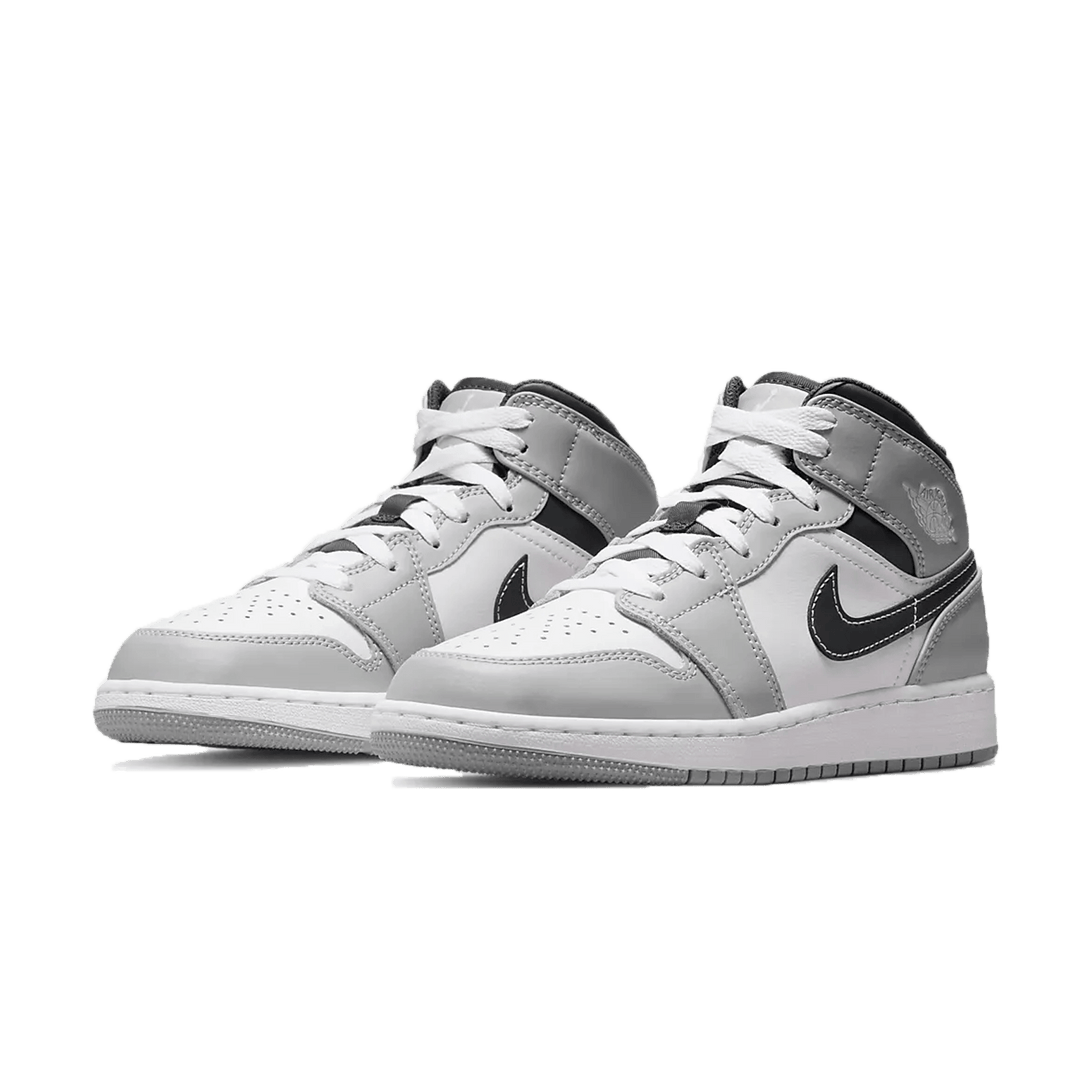 Air Jordan 1 Mid GS 'Light Smoke Grey'- Streetwear Fashion - thesclo.com