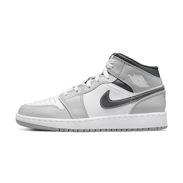 Air Jordan 1 Mid GS 'Light Smoke Grey'- Streetwear Fashion - thesclo.com