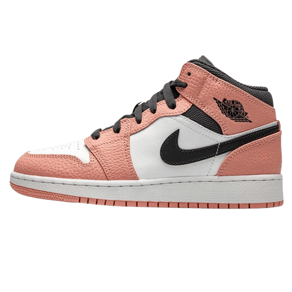 Air Jordan 1 Mid GS ‘Pink Quartz’- Streetwear Fashion - thesclo.com