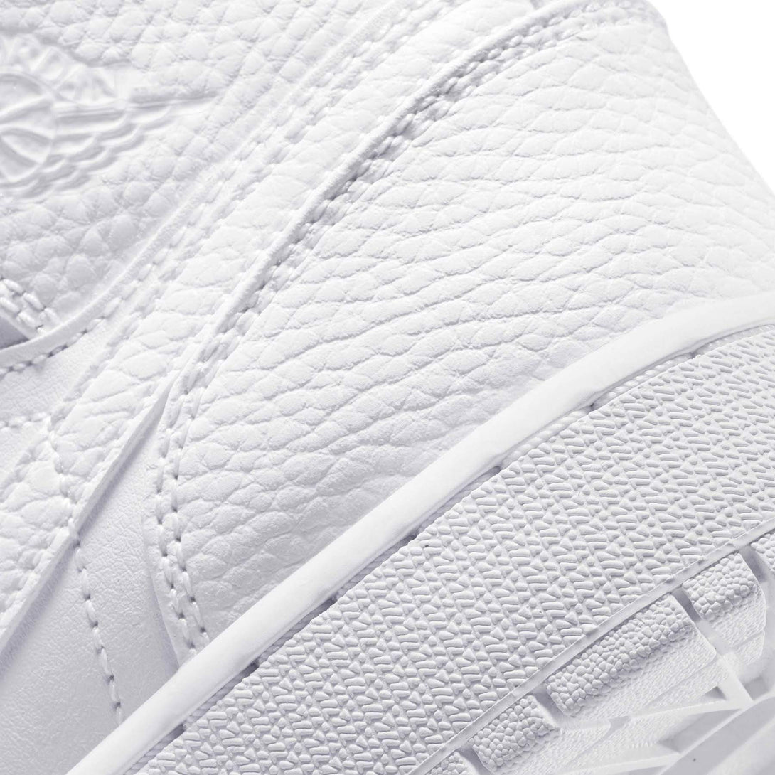 Air Jordan 1 Mid GS 'Triple White'- Streetwear Fashion - thesclo.com