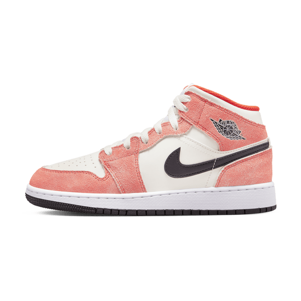 Air Jordan 1 Mid SE GS 'Orange Suede'- Streetwear Fashion - thesclo.com