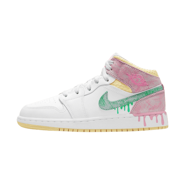 Air Jordan 1 Mid SE GS 'Paint Drip'- Streetwear Fashion - thesclo.com