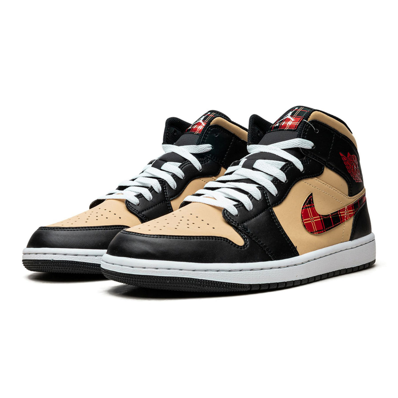 Air Jordan 1 Mid SE 'Tartan Swoosh' - Streetwear Fashion - thesclo.com