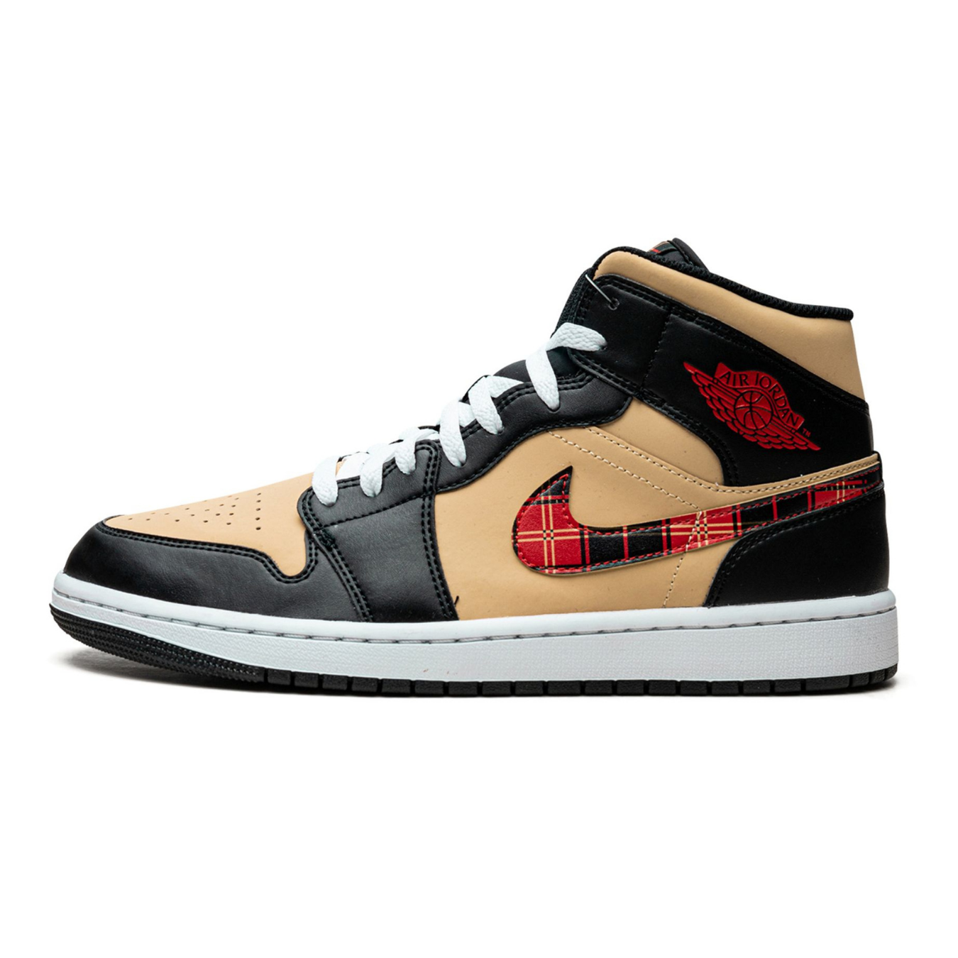 Air Jordan 1 Mid SE 'Tartan Swoosh' - Streetwear Fashion - thesclo.com