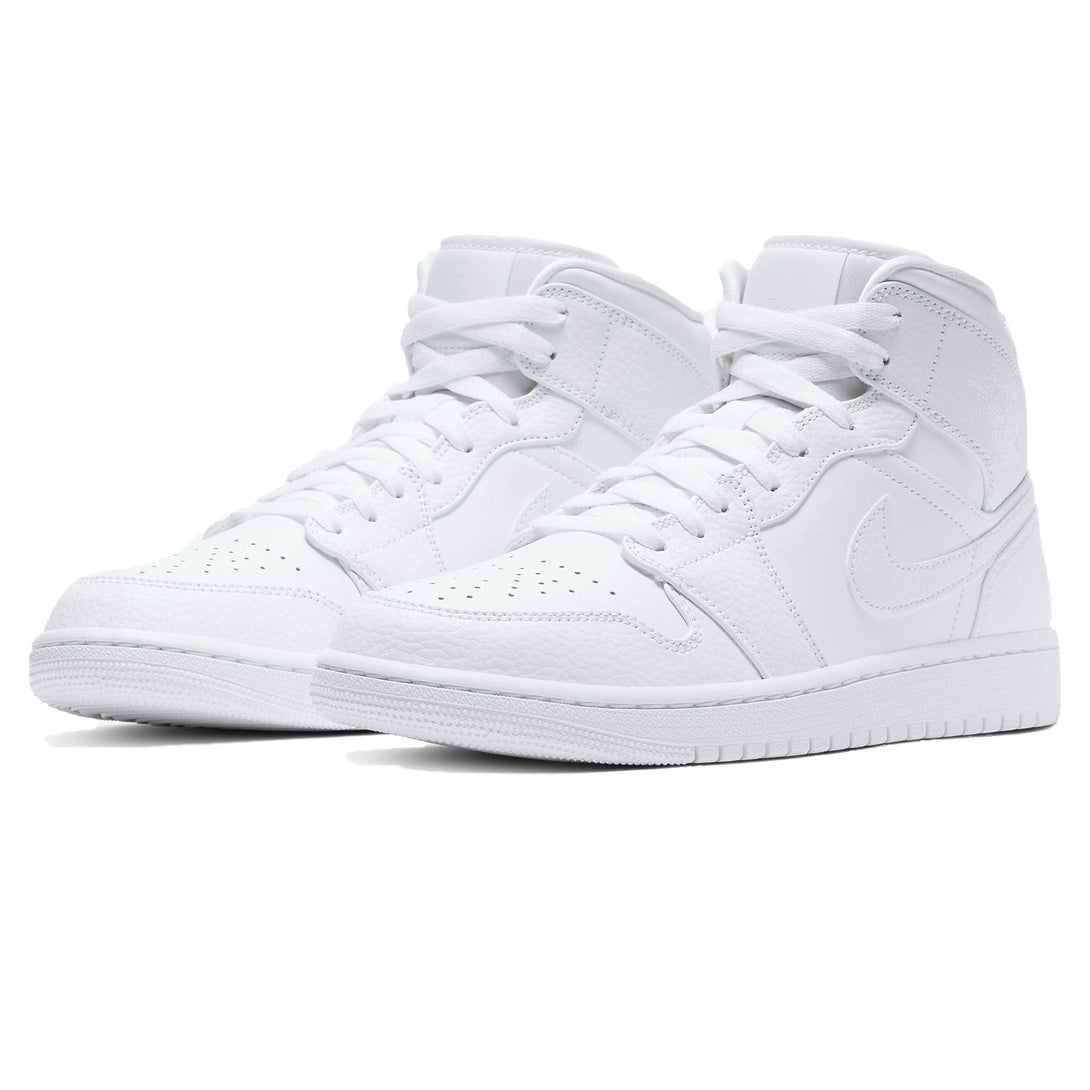 Air Jordan 1 Mid 'Triple White'- Streetwear Fashion - thesclo.com