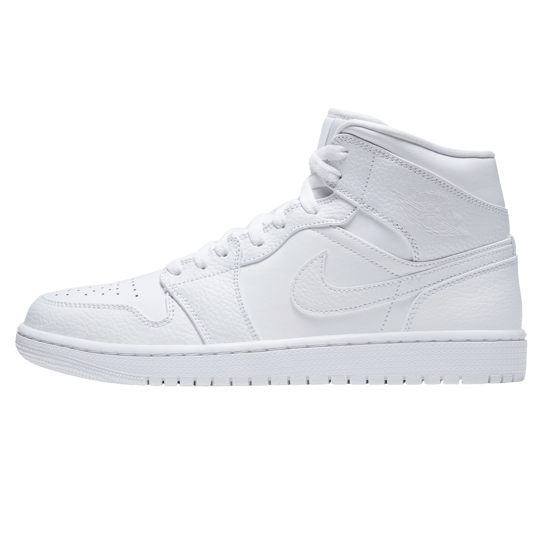 Air Jordan 1 Mid 'Triple White'- Streetwear Fashion - thesclo.com