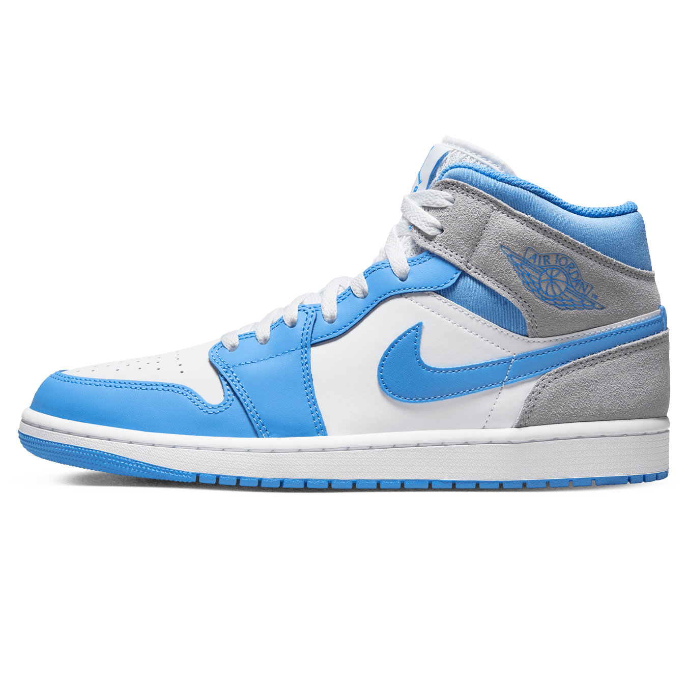 Air Jordan 1 Mid 'University Blue Grey'- Streetwear Fashion - thesclo.com