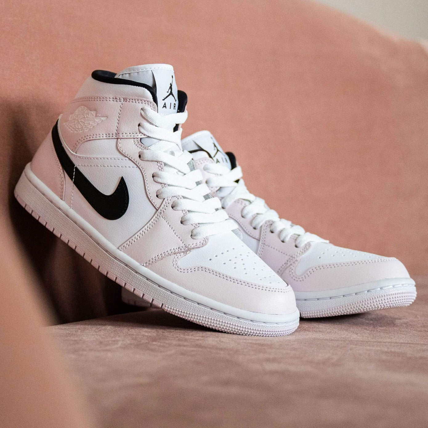 Air Jordan 1 Mid Wmns 'Barely Rose'- Streetwear Fashion - thesclo.com