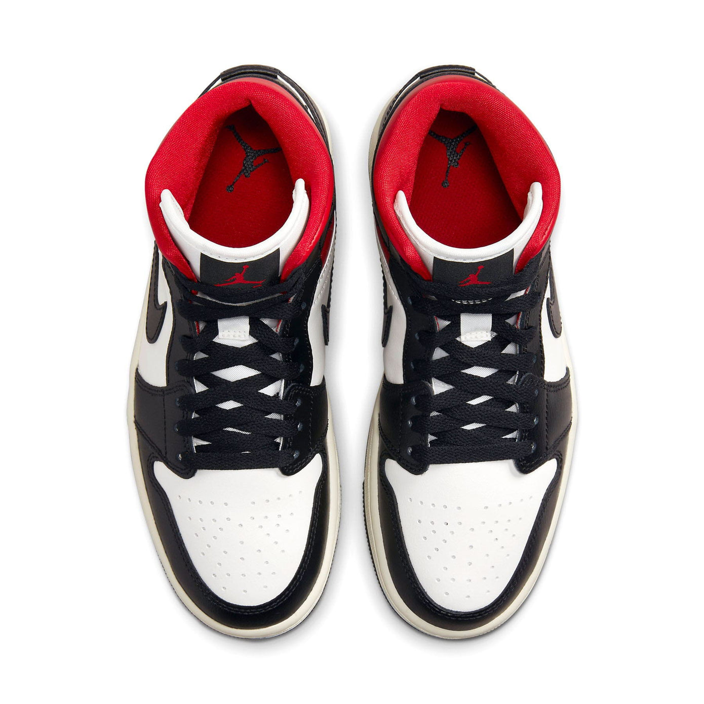 Air Jordan 1 Mid Wmns 'Black Sail Gym Red'- Streetwear Fashion - thesclo.com