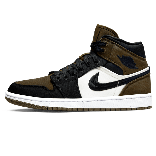 Air Jordan 1 Mid Wmns SE 'Olive Toe'- Streetwear Fashion - thesclo.com