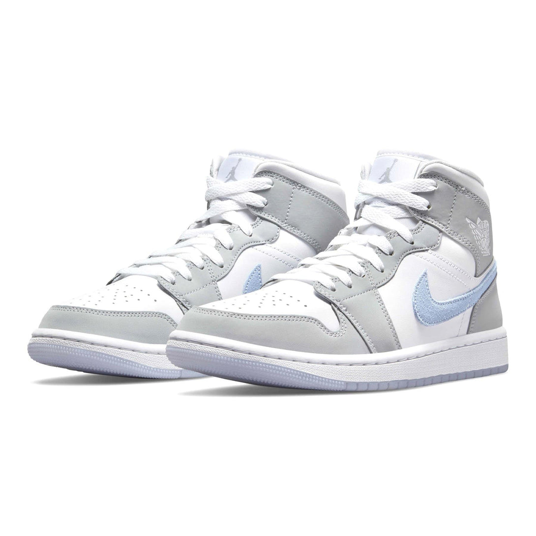 Air Jordan 1 Mid Wmns 'White Wolf Grey'- Streetwear Fashion - thesclo.com