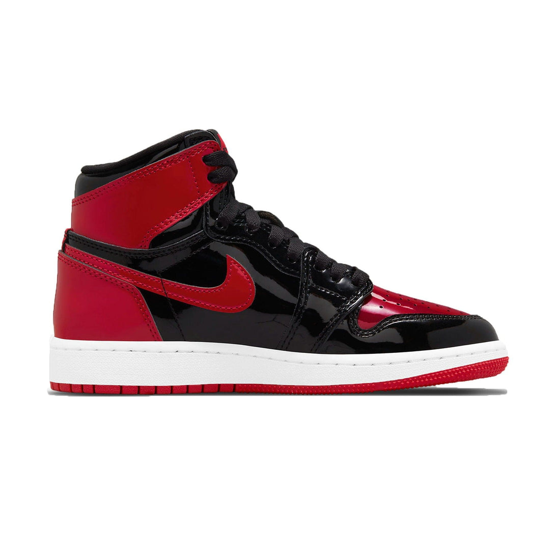 Air Jordan 1 Retro High OG GS 'Patent Bred'- Streetwear Fashion - thesclo.com