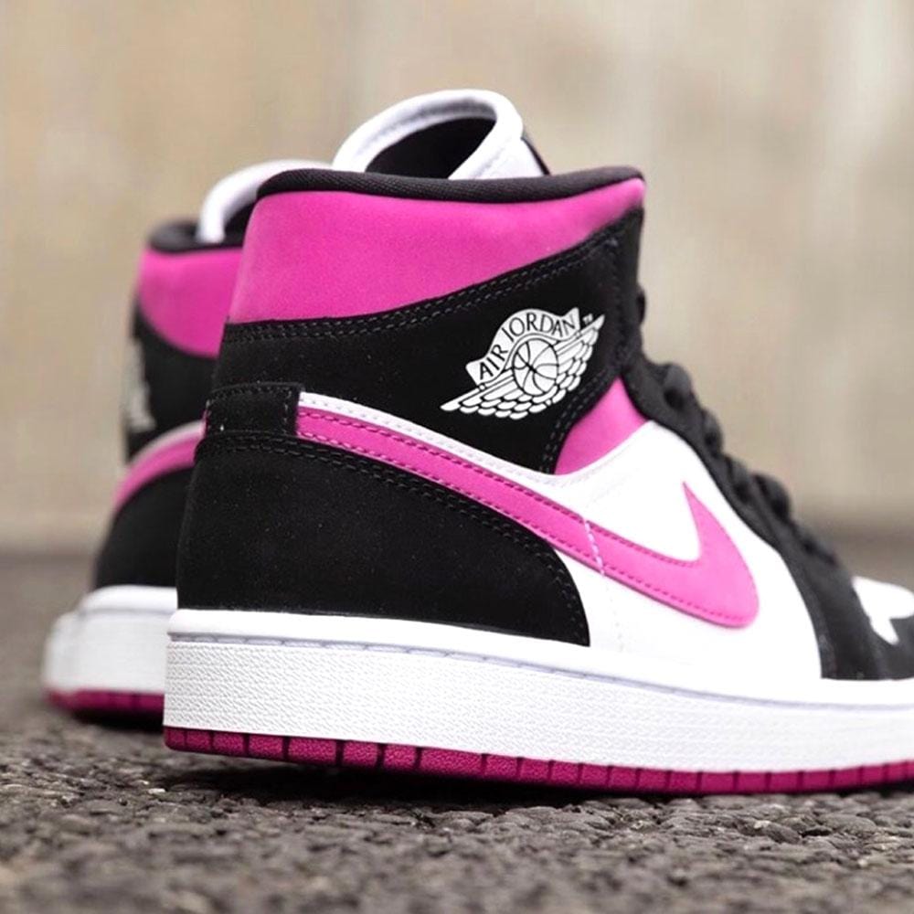 Air Jordan 1 WMNS Mid 'Black Cactus Flower'- Streetwear Fashion - thesclo.com