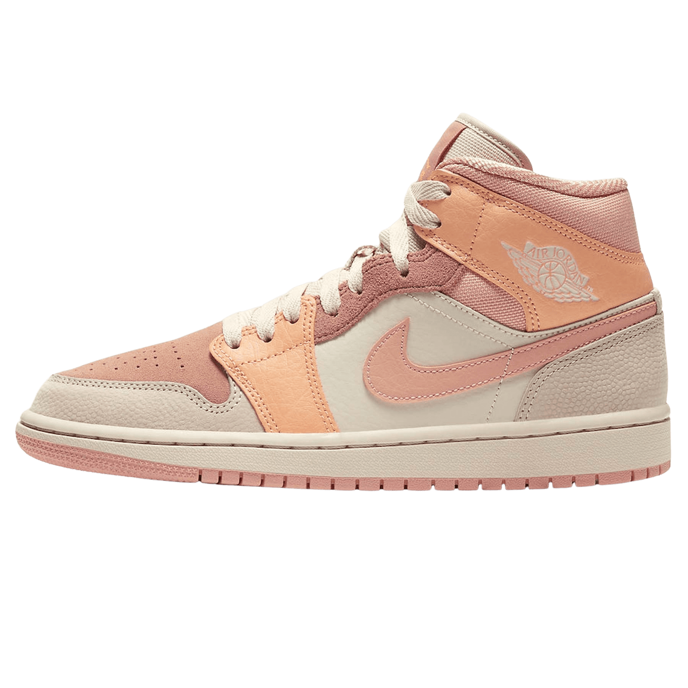 Air Jordan 1 Wmns Mid 'Apricot'- Streetwear Fashion - thesclo.com