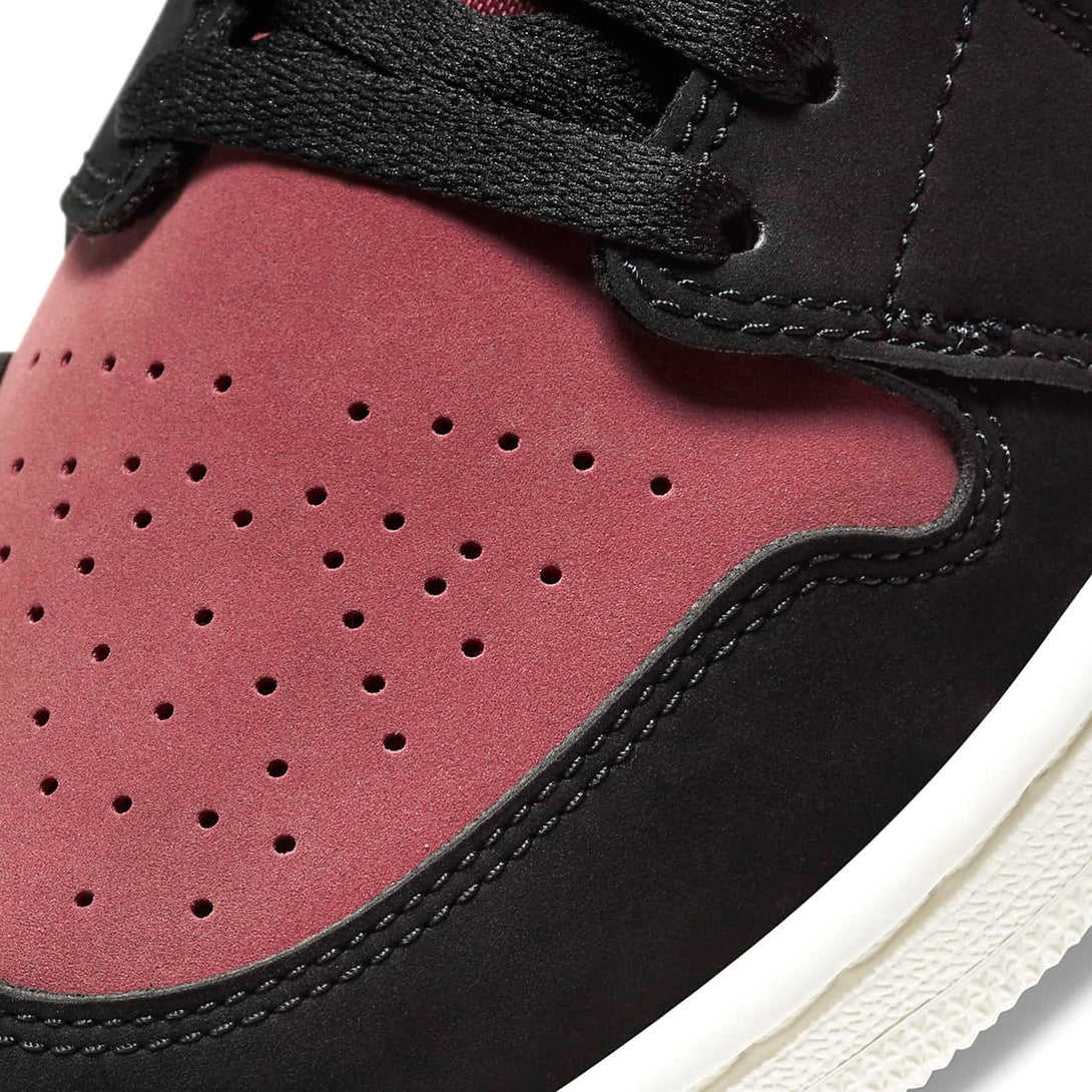 Air Jordan 1 Wmns Mid 'Burgundy Dusty Pink'- Streetwear Fashion - thesclo.com