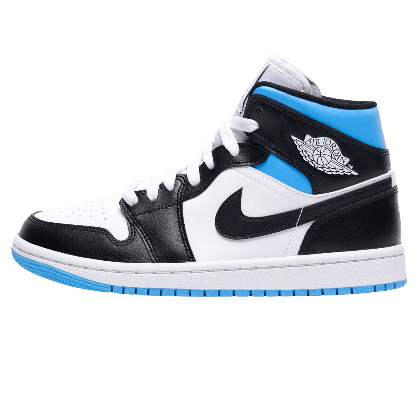 Air Jordan 1 Wmns Mid 'Royal Black Blue'- Streetwear Fashion - thesclo.com