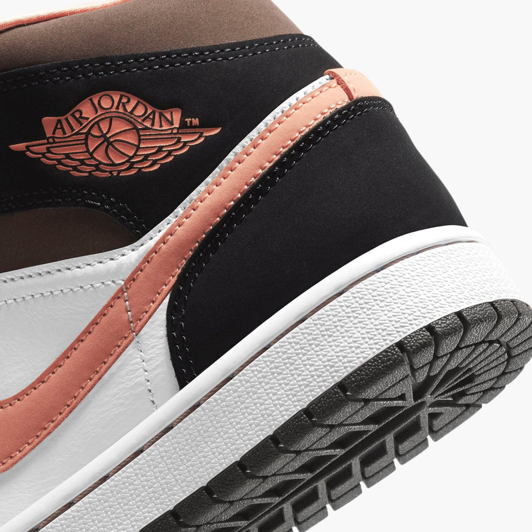 Air Jordan 1 Wmns Mid SE 'Peach Mocha'- Streetwear Fashion - thesclo.com