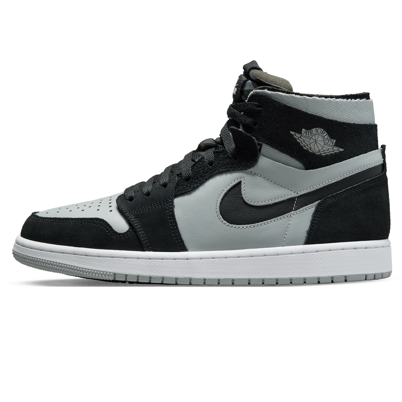 Air Jordan 1 Zoom CMFT 'Black Light Smoke Grey'- Streetwear Fashion - thesclo.com