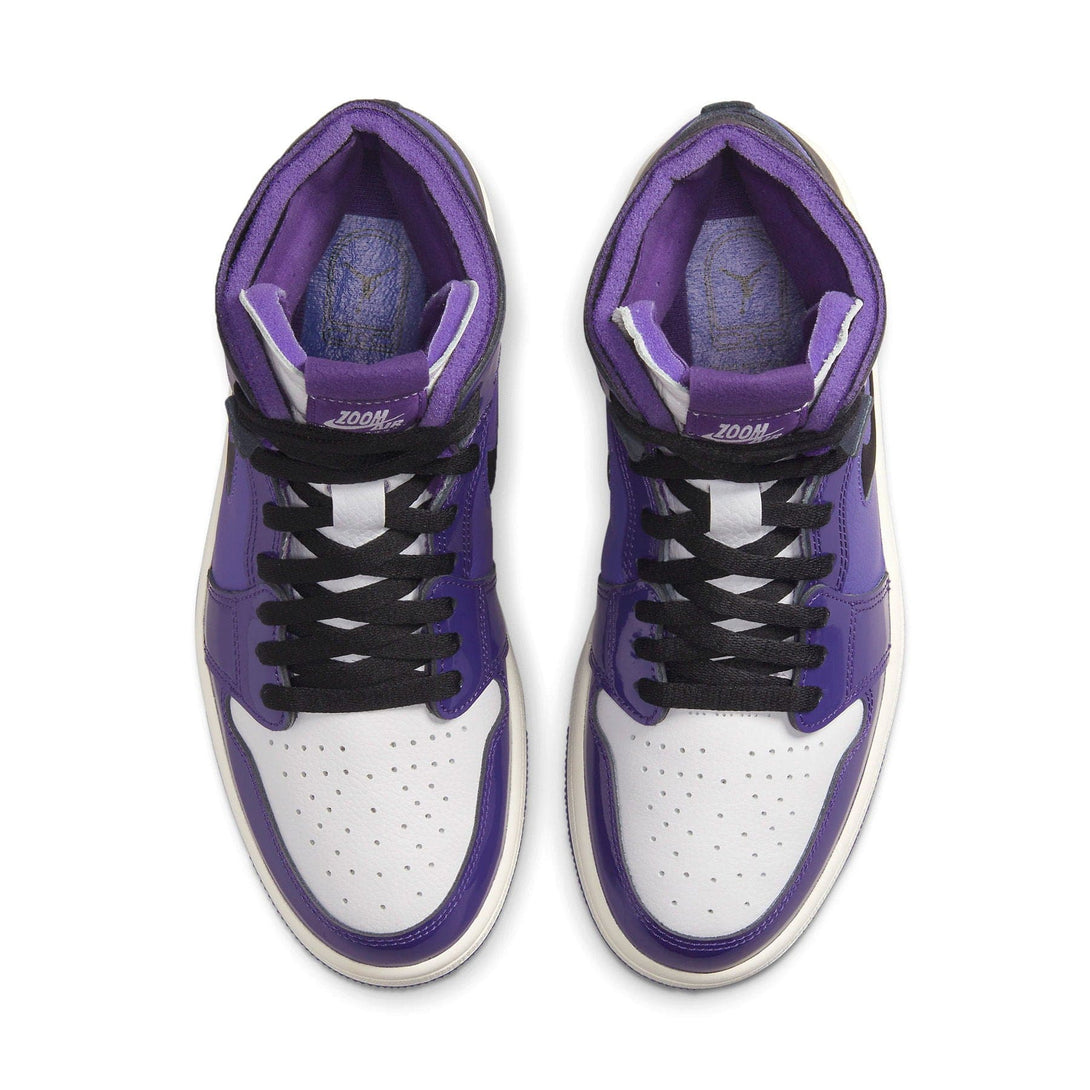 Air Jordan 1 Zoom Comfort Wmns 'Court Purple Patent'- Streetwear Fashion - thesclo.com
