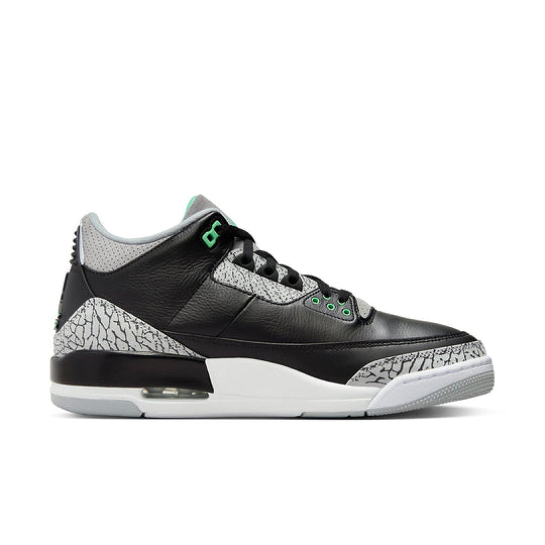 Air Jordan 3 Retro 'Green Glow' - Streetwear Fashion - thesclo.com