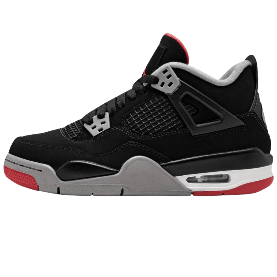 Air Jordan 4 Bred (GS) - Streetwear Fashion - thesclo.com