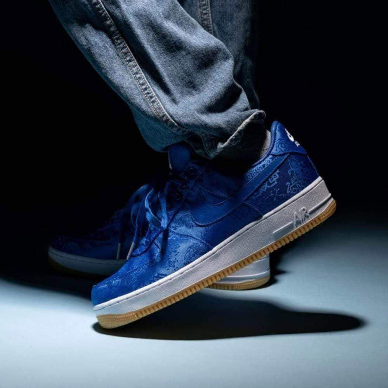 CLOT x Nike Air Force 1 PRM 'Royal Silk' - Streetwear Fashion - thesclo.com