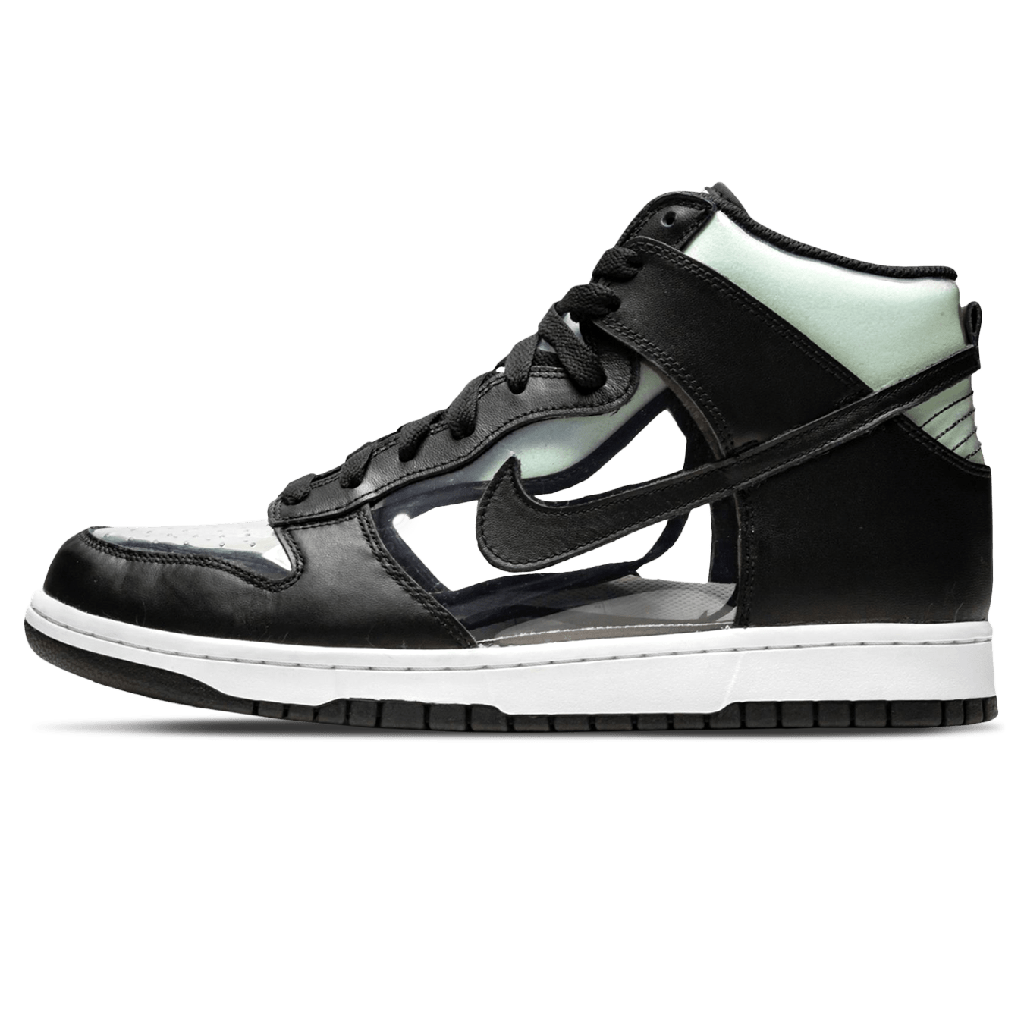 Comme des Garçons x Nike Dunk High Retro 'Clear'- Streetwear Fashion - thesclo.com