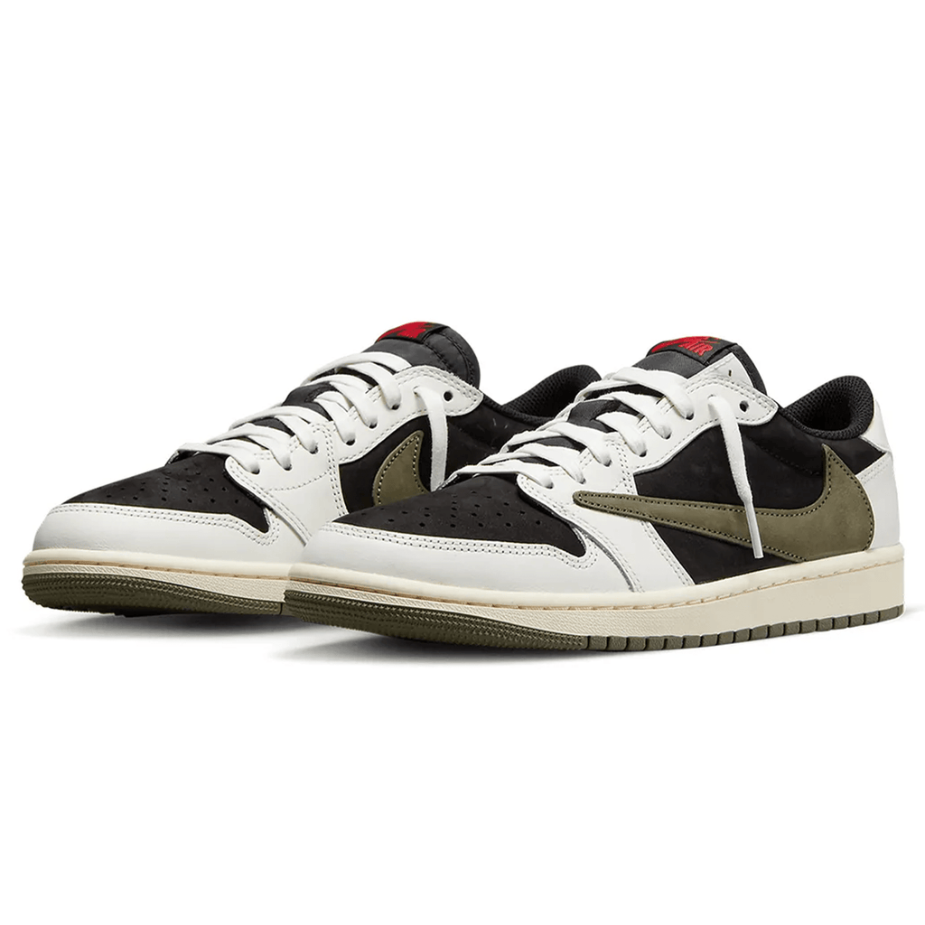 Air Jordan 1 Retro Low OG x Travis Scott Wmns 'Olive'- Streetwear Fashion - thesclo.com