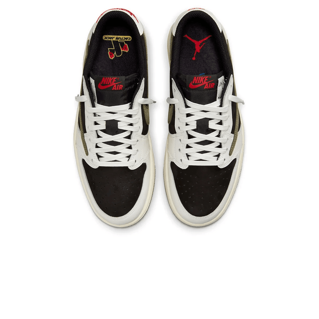 Air Jordan 1 Retro Low OG x Travis Scott Wmns 'Olive'- Streetwear Fashion - thesclo.com