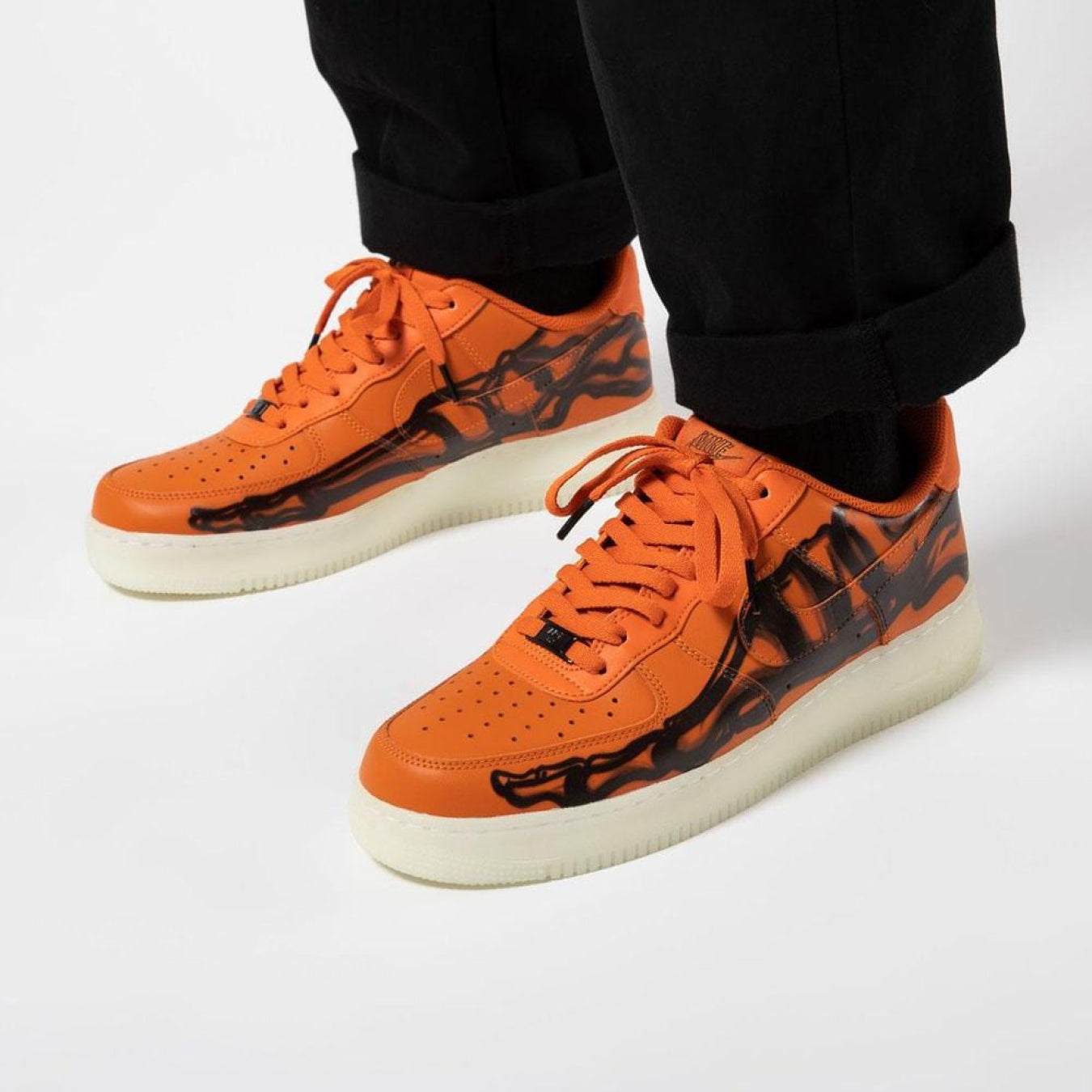 Nike Air Force 1 Low 'Orange Skeleton' - Streetwear Fashion - thesclo.com