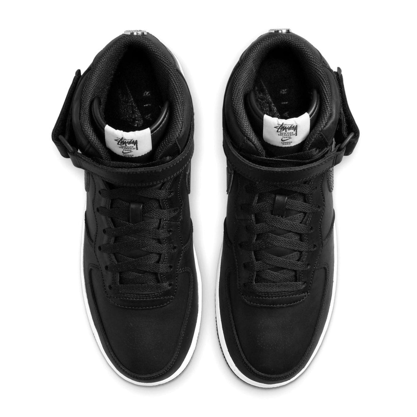 Nike Air Force 1 Mid Stussy 'Black White' - Streetwear Fashion - thesclo.com