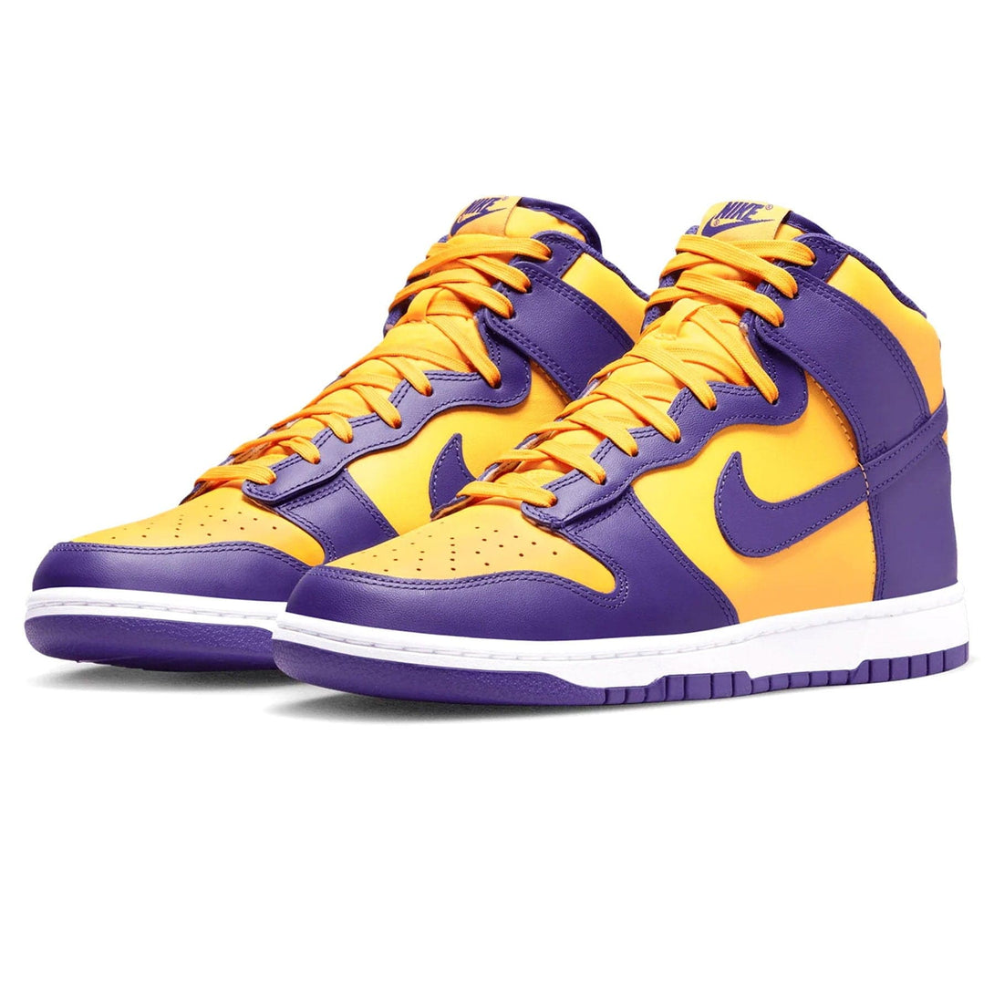 Nike Dunk High 'Lakers'- Streetwear Fashion - thesclo.com