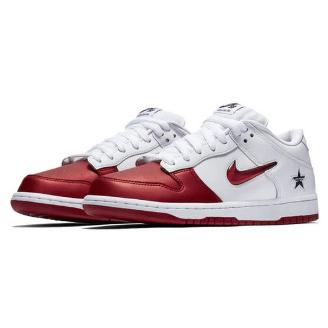 Nike x Supreme SB Dunk Low 'Varsity Red' - Streetwear Fashion - thesclo.com