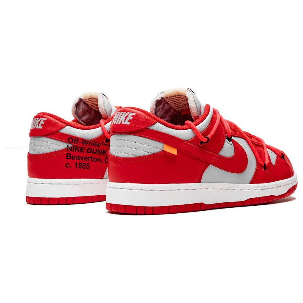 OFF-WHITE x Nike Dunk Low 'University Red'- Streetwear Fashion - thesclo.com