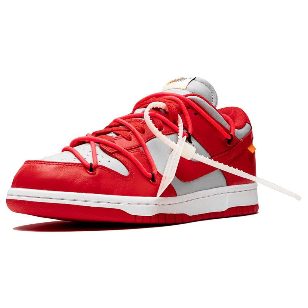 OFF-WHITE x Nike Dunk Low 'University Red'- Streetwear Fashion - thesclo.com