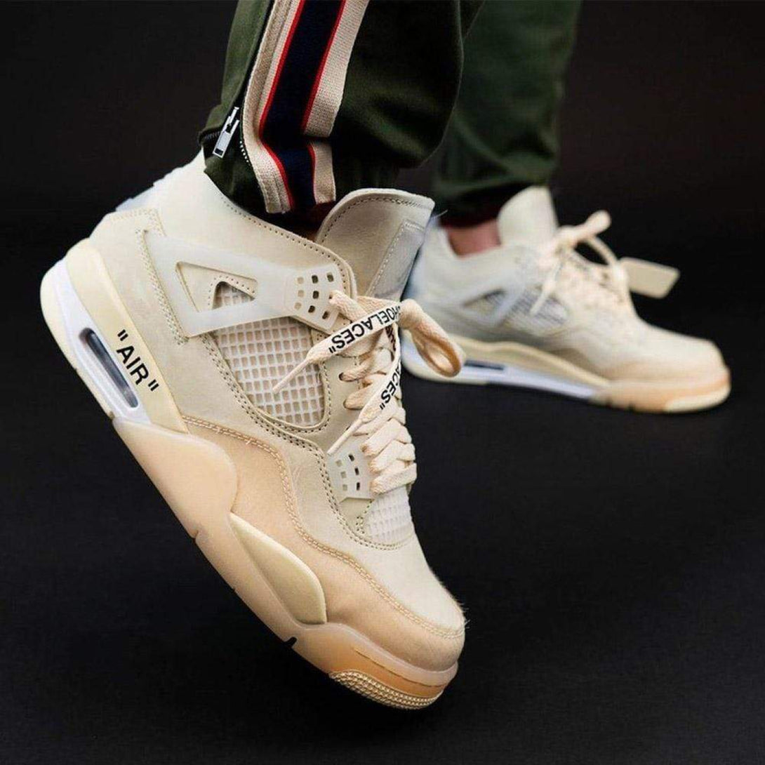 OFF-WHITE x Wmns Air Jordan 4 SP 'Sail' - Streetwear Fashion - thesclo.com