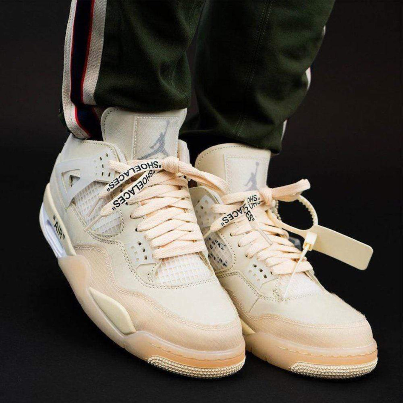 OFF-WHITE x Wmns Air Jordan 4 SP 'Sail' - Streetwear Fashion - thesclo.com