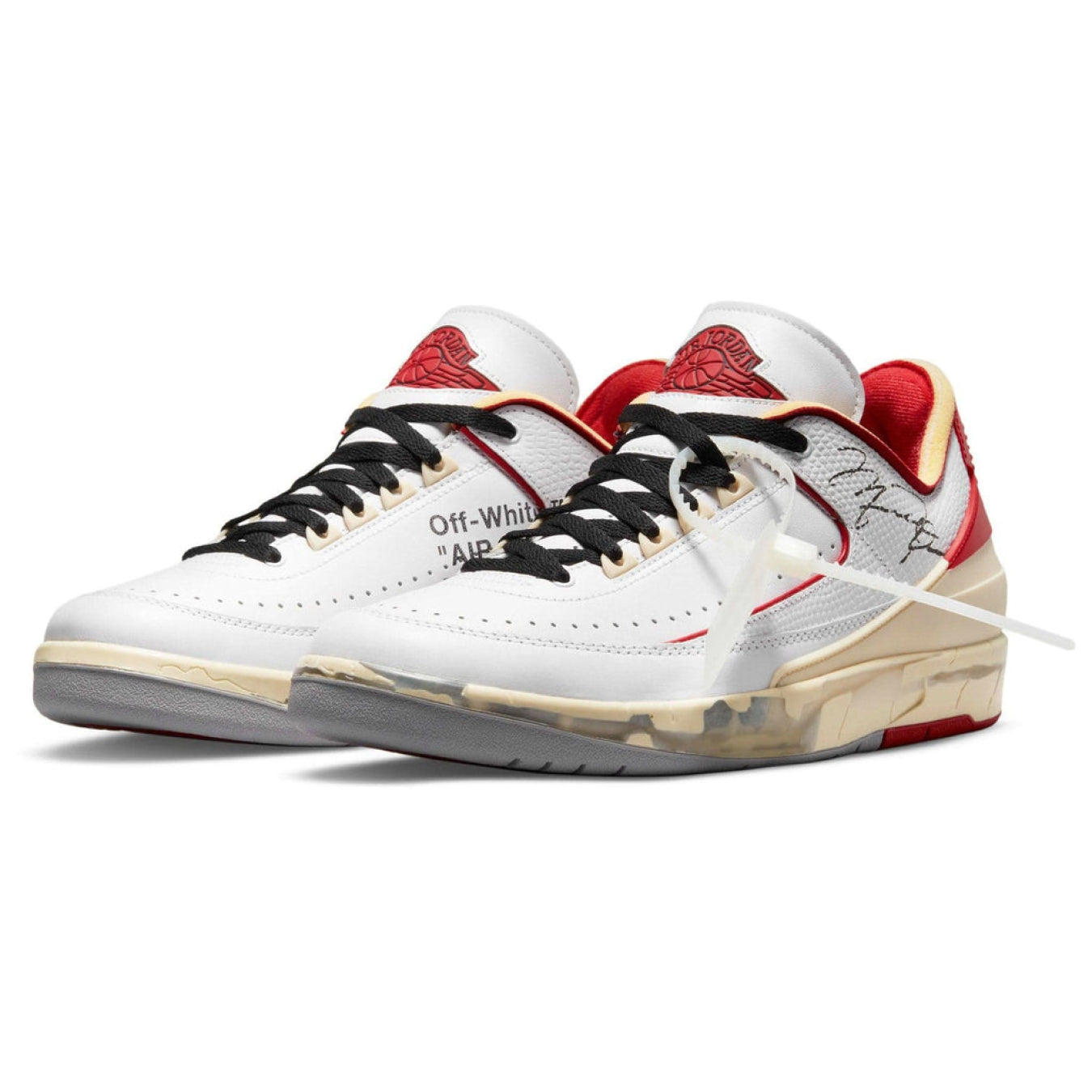 Off-White x Air Jordan 2 Retro Low SP 'White Varsity Red' - Streetwear Fashion - thesclo.com