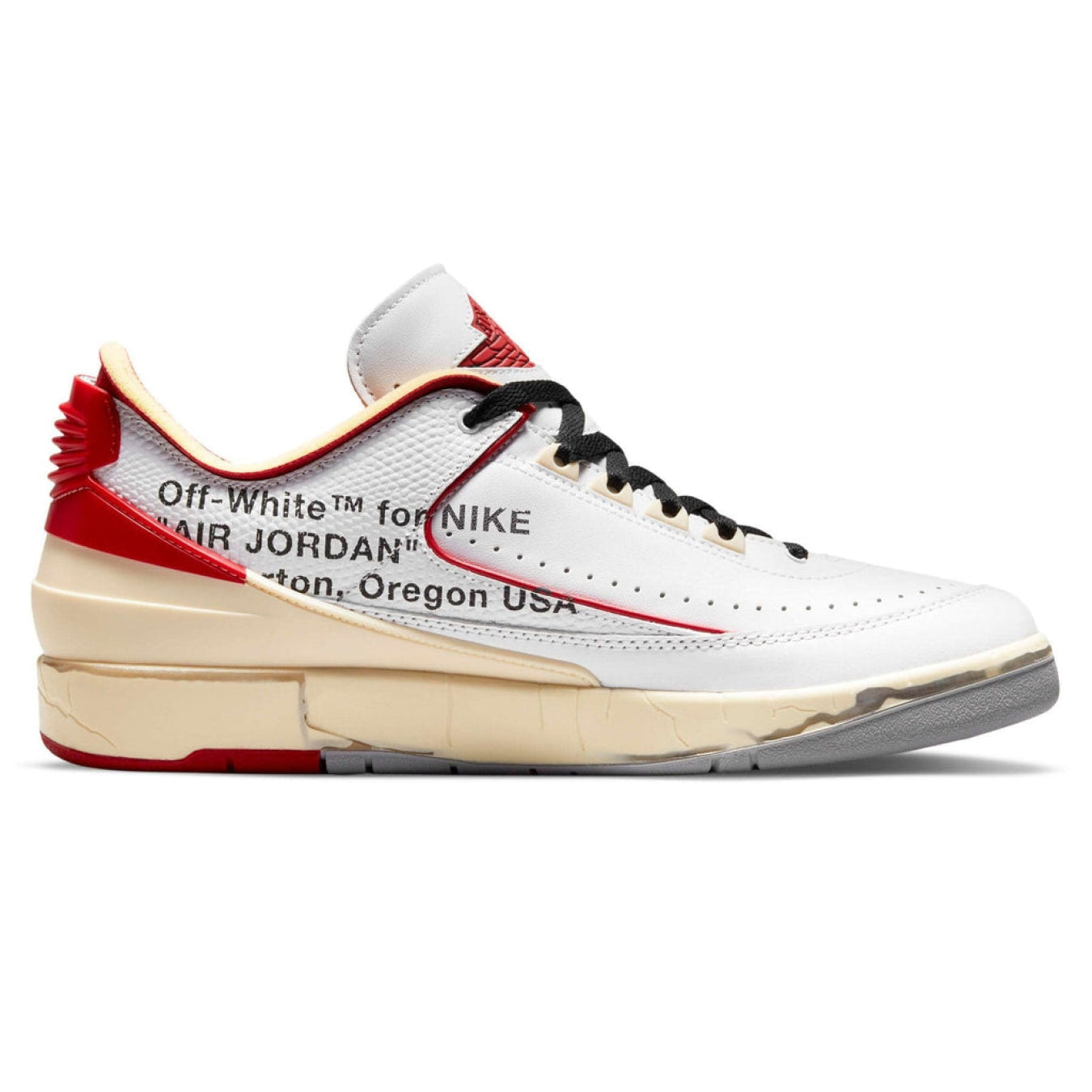 Off-White x Air Jordan 2 Retro Low SP 'White Varsity Red' - Streetwear Fashion - thesclo.com