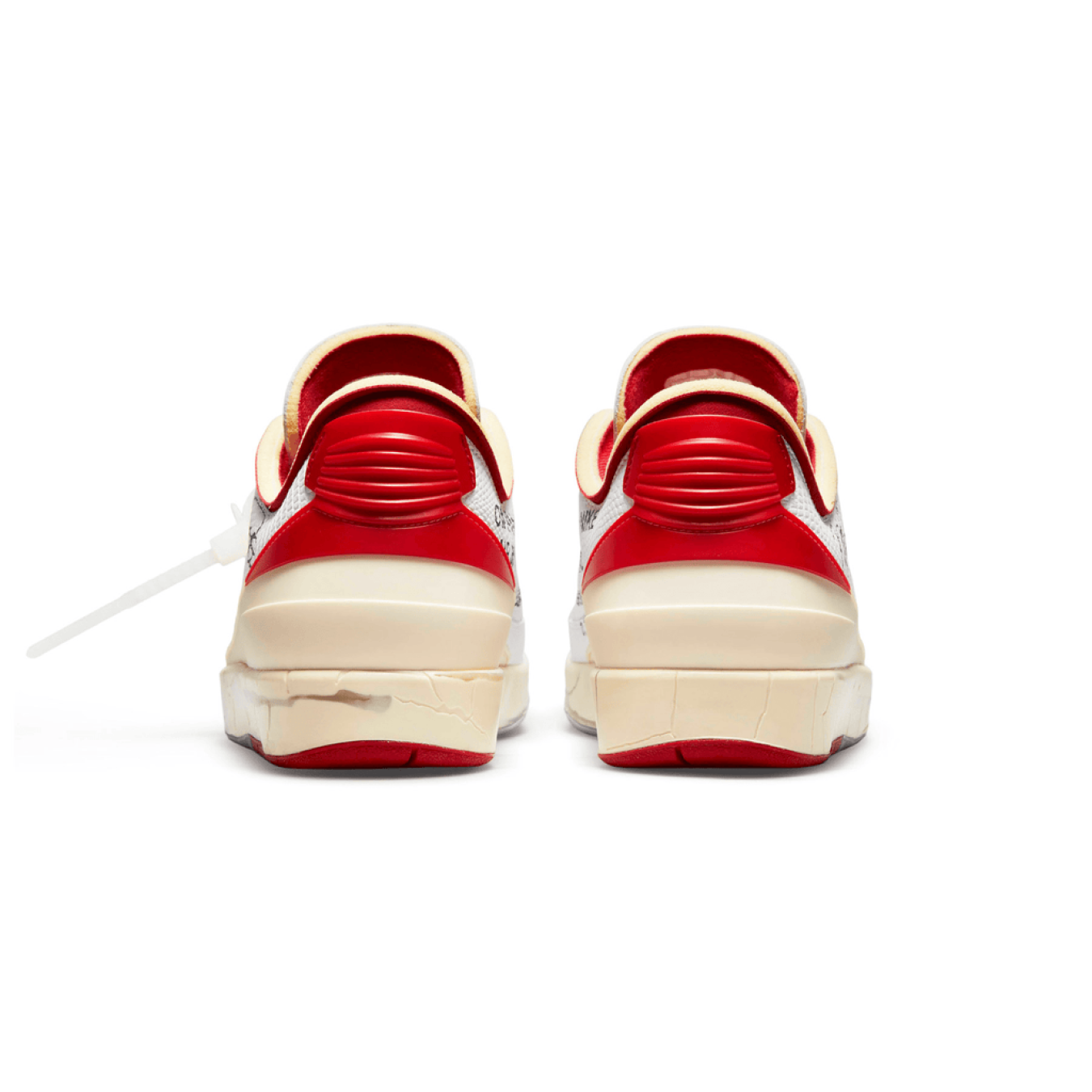 Off-White x Air Jordan 2 Retro Low SP 'White Varsity Red' - Streetwear Fashion - thesclo.com