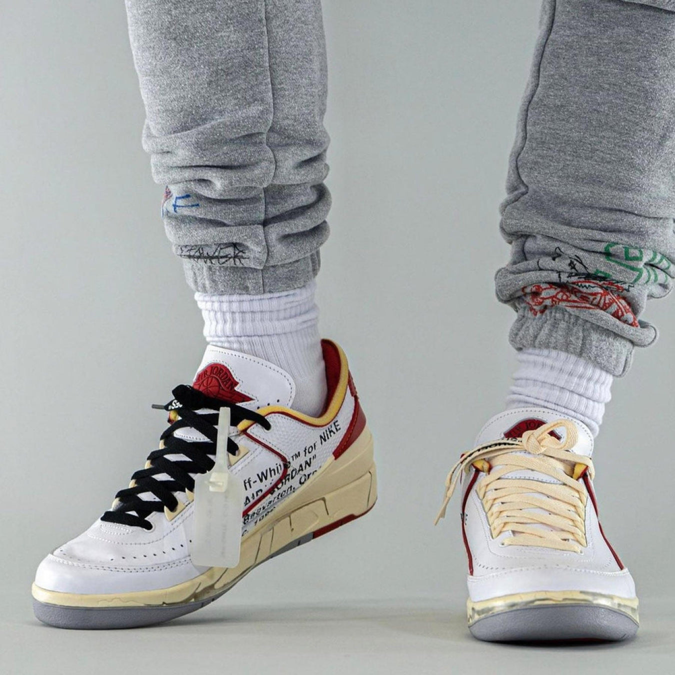 Off-White x Air Jordan 2 Retro Low SP 'White Varsity Red' - Streetwear Fashion - thesclo.com