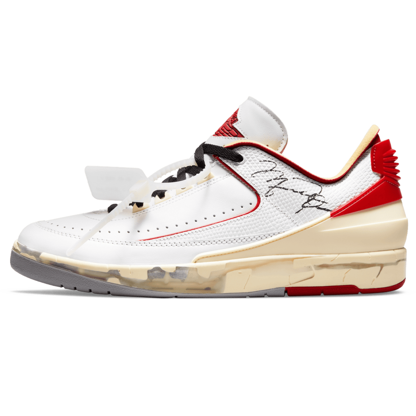 Off-White x Air Jordan 2 Retro Low SP 'White Varsity Red' - Streetwear Fashion - thesclo.com