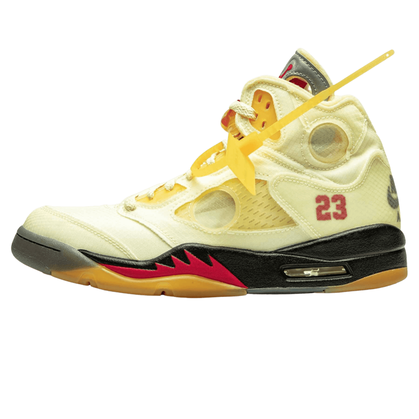 Off-White x Air Jordan 5 SP 'Sail' - Streetwear Fashion - thesclo.com